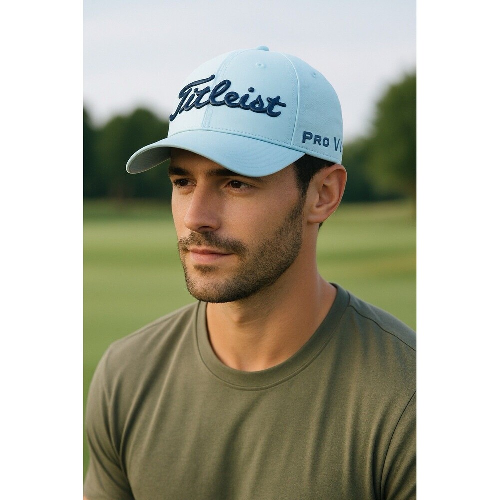 Titleist Pro V1 Golf Hat Light Blue Adjustable Cap Embroidered Logo Men’s